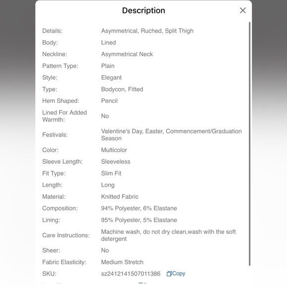 SHEIN One-Shoulder Orange Red Ombre Dress - Picture 3 of 8